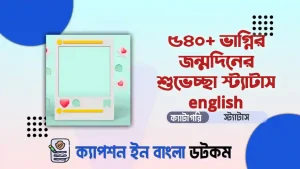 ভাগ্নির জন্মদিনের শুভেচ্ছা স্ট্যাটাস english