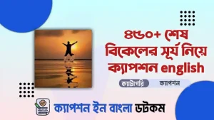 ৪৫০+ শেষ বিকেলের সূর্য নিয়ে ক্যাপশন english দেখে নিন
