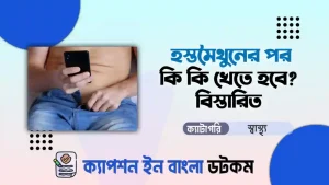 হস্ত মৈথুনের পর কি খেতে হবে: একটি সম্পূর্ণ নির্দেশিকা