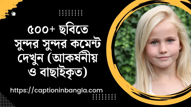 ছবিতে সুন্দর সুন্দর কমেন্ট