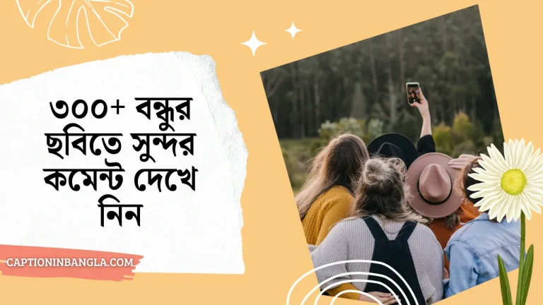 বন্ধুর ছবিতে সুন্দর কমেন্ট