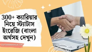 300+ ক্যারিয়ার নিয়ে স্ট্যাটাস ইংরেজি (অর্থসহ দেখুন)