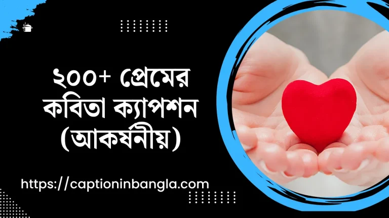 ২০০+ প্রেমের কবিতা ক্যাপশন (আকর্ষনীয়)